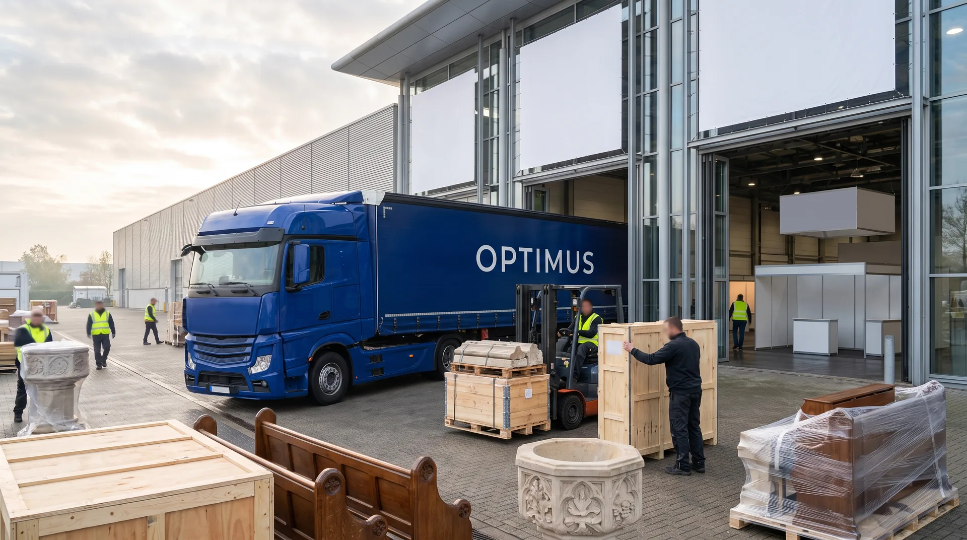Moving church furnishings to SACROEXPO in Kielce