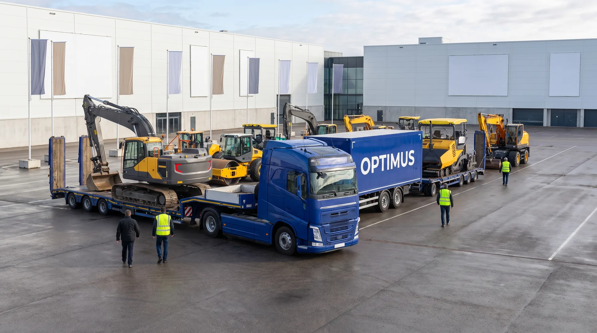 Road machinery for AUTOSTRADA-POLSKA: transport, axle loads, outdoor display
