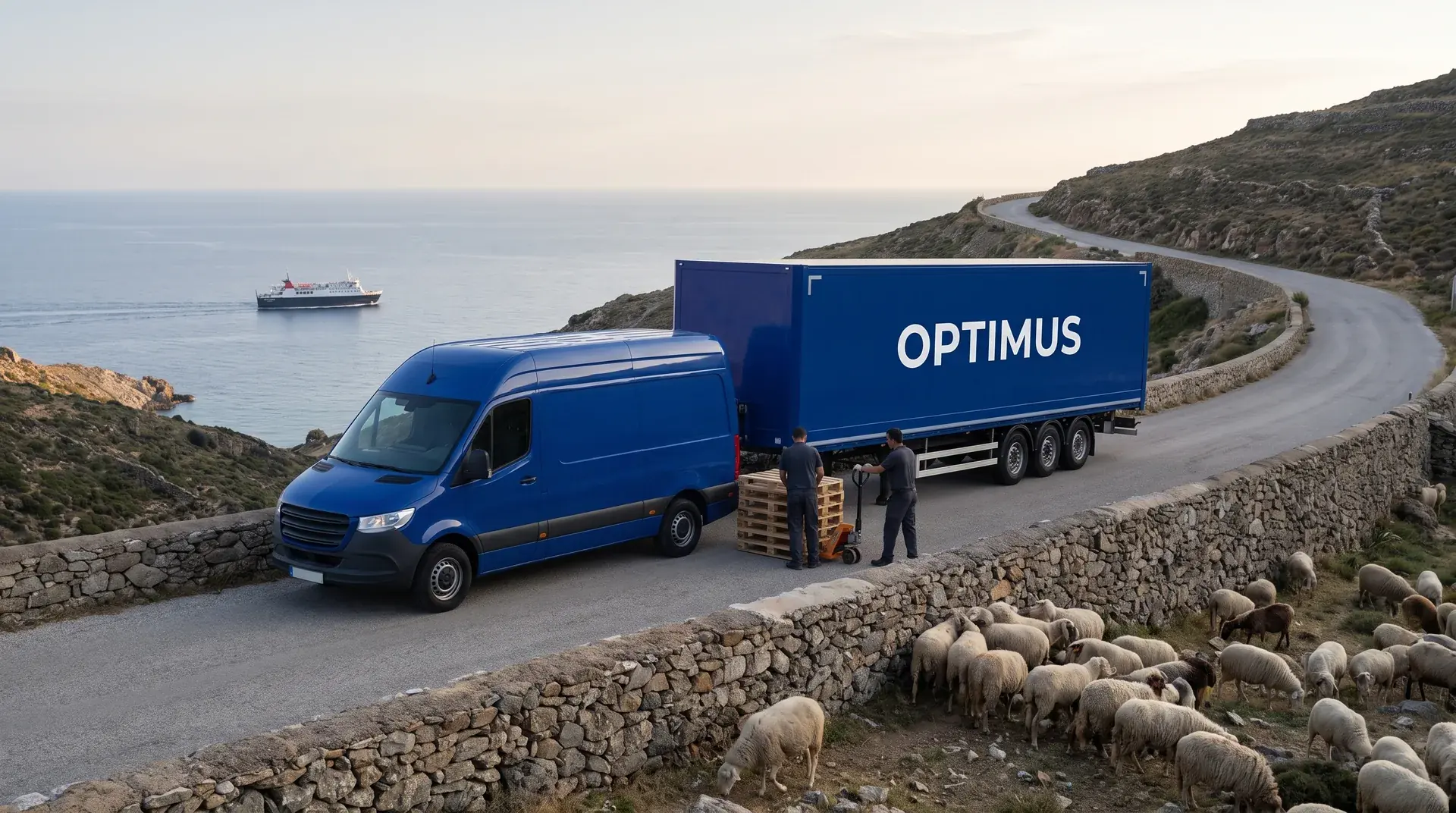 The last leg on the island: narrow roads, no loading bay, choosing the vehicle