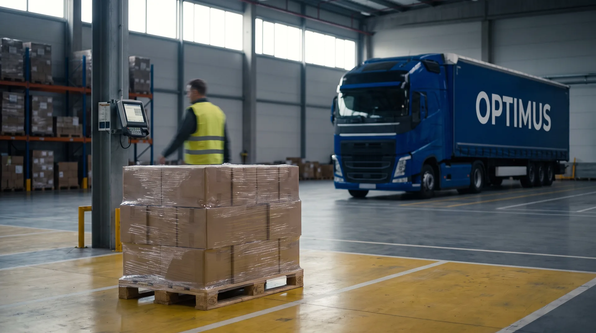 Where your pallet is between collection and the UK departure