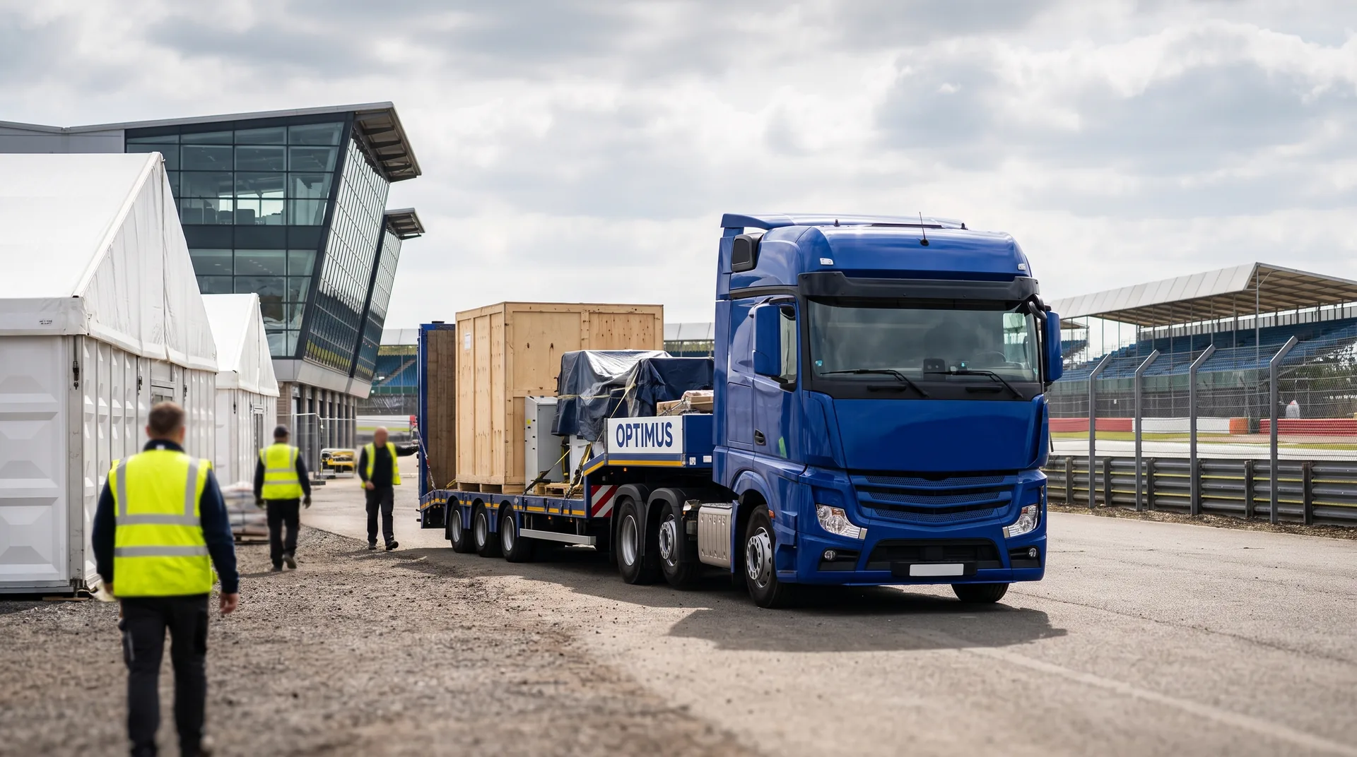 Silverstone: delivery to the circuit and its halls