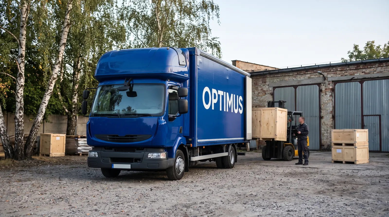 Collecting from an exhibitor in Kielce and delivering into the hall in the build-up window
