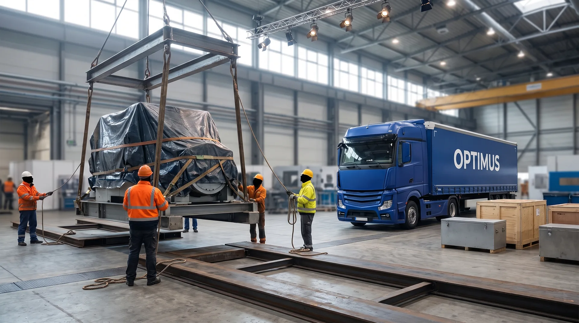 A heavy exhibit on a stand: floor capacity and the kit to move it