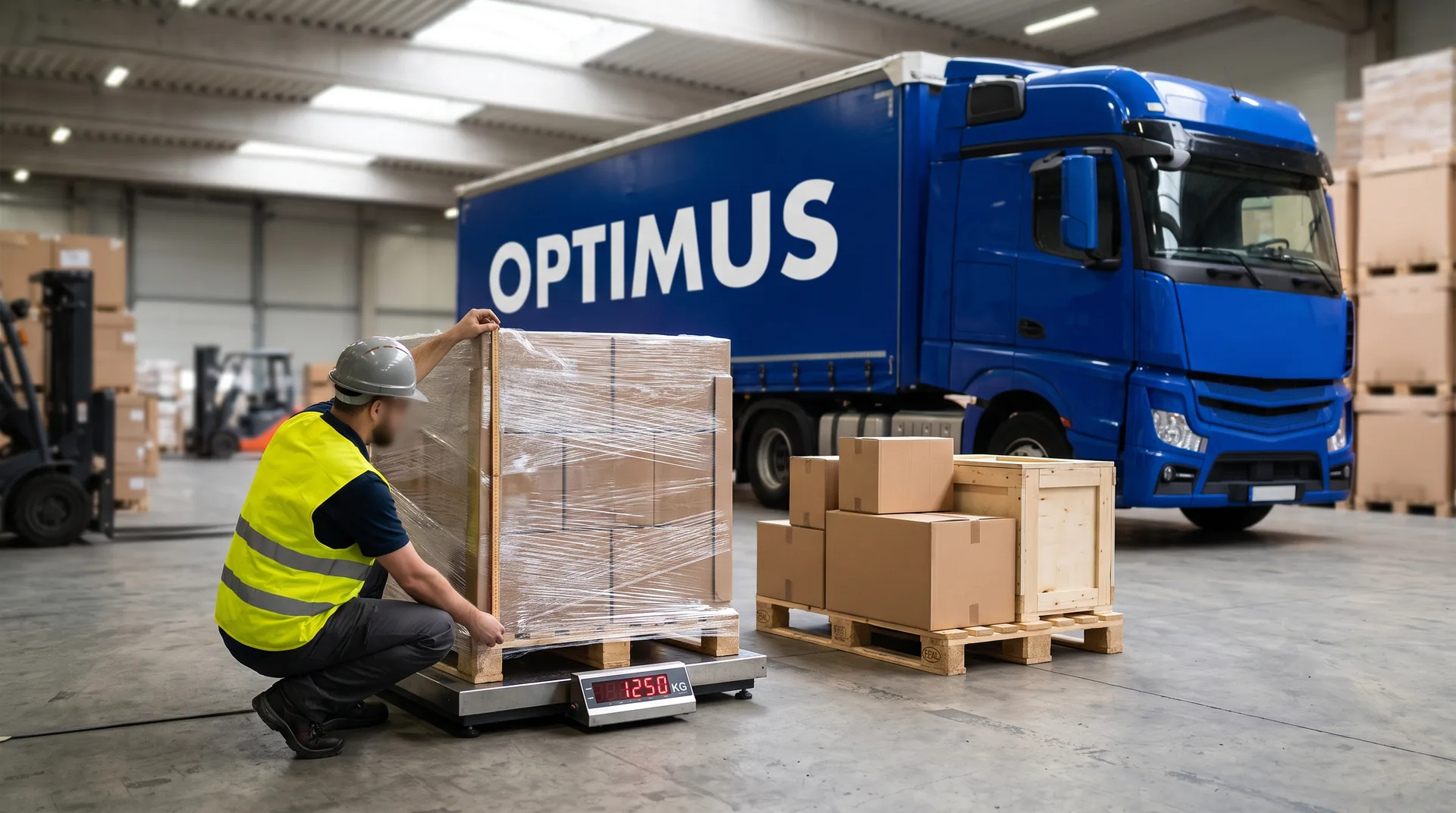 Pallet height, weight and wrapping for an Amazon site