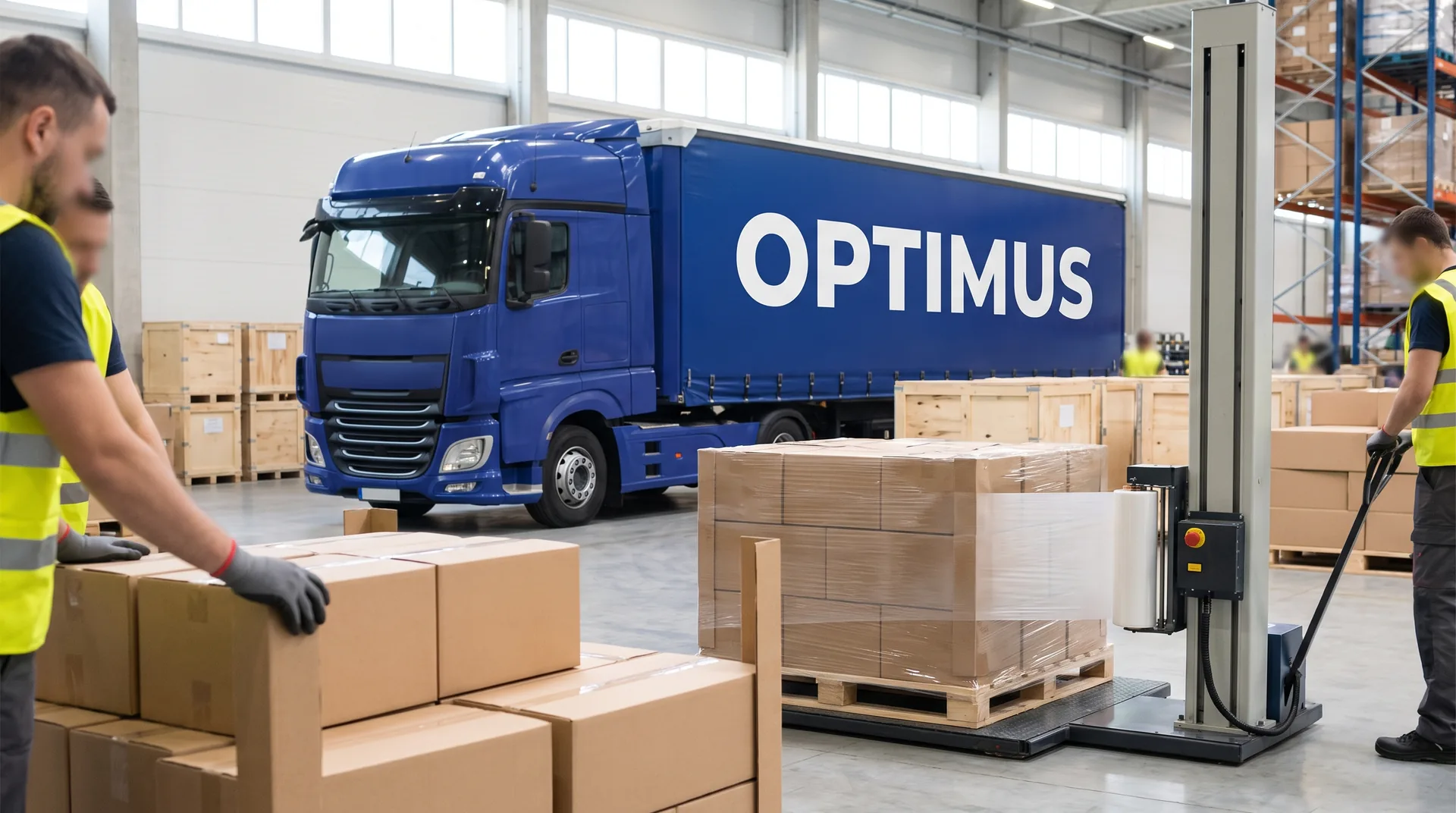 Pallet preparation in Milton Keynes before an Amazon delivery