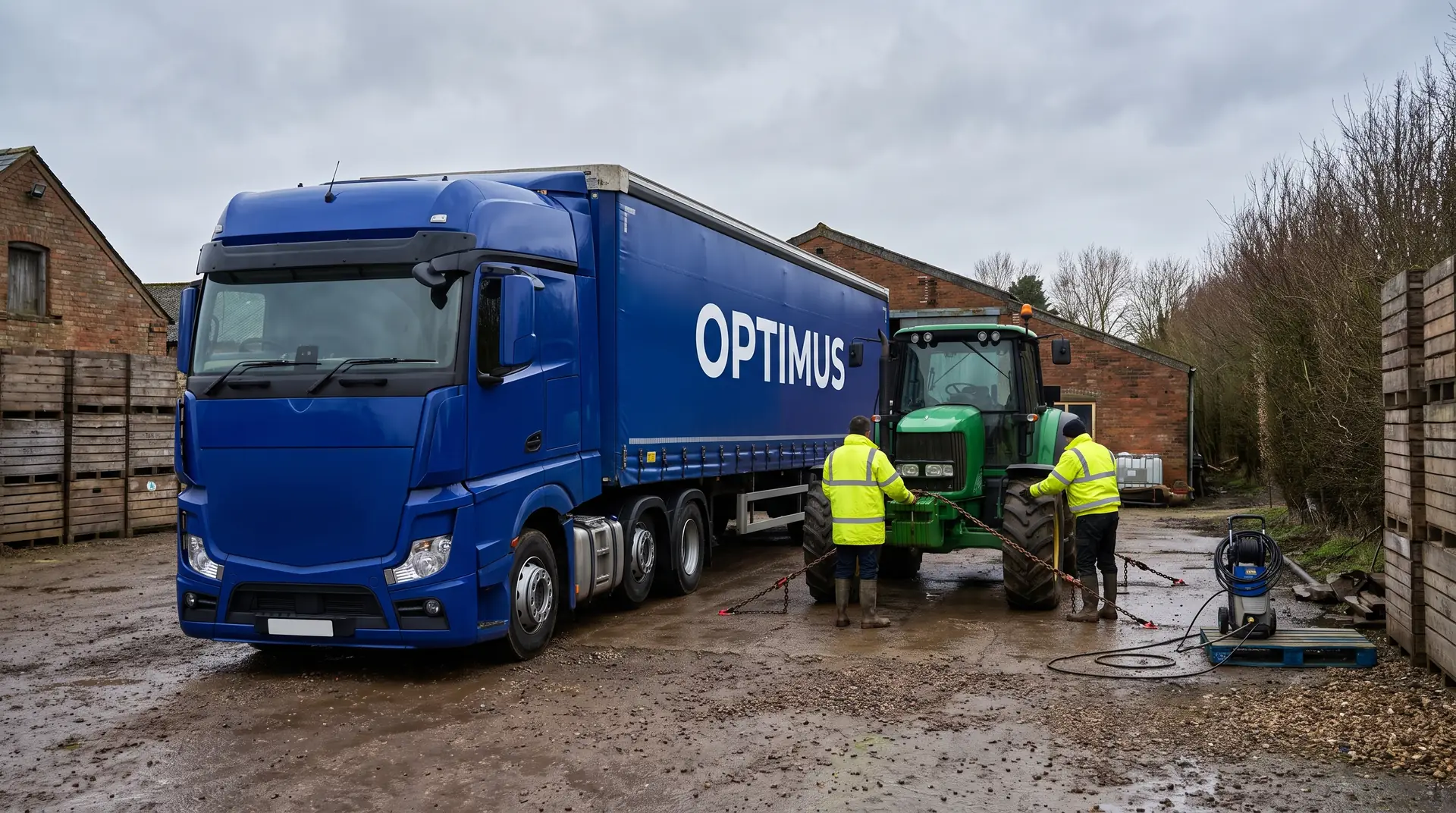 Tractors and farm machinery from the United Kingdom: collection and haulage