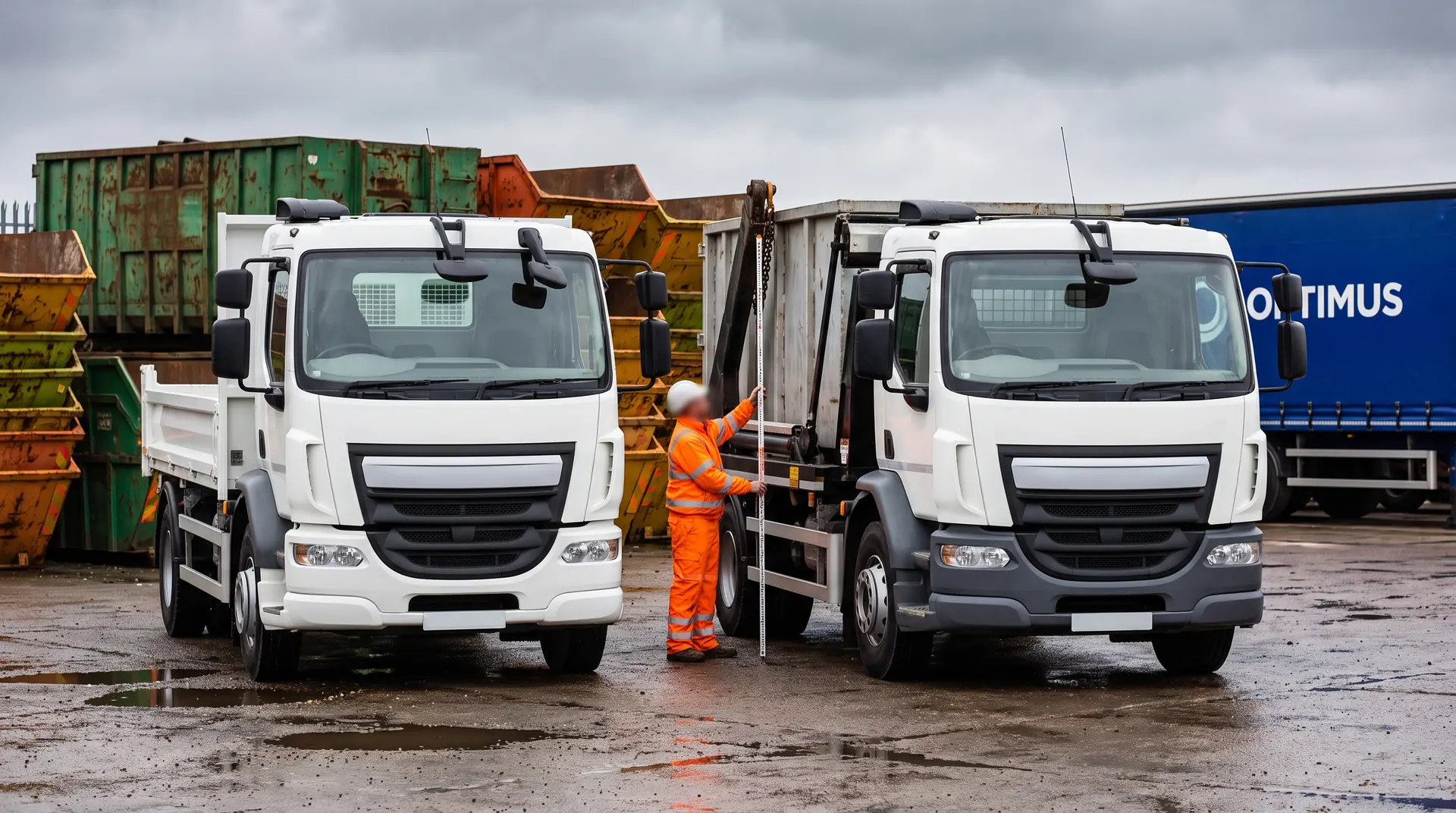Tipper truck and hook loader from the UK: body height decides