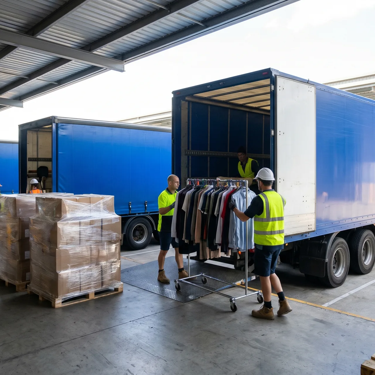 Transport of clothing and textiles to the UK