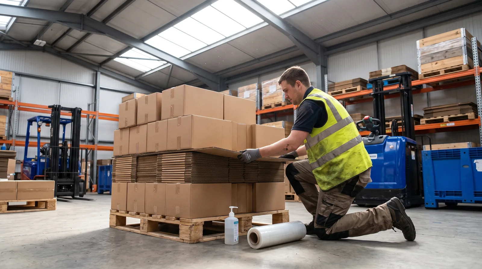 Pallet re-stow and load re-arrangement on the vehicle, UK
