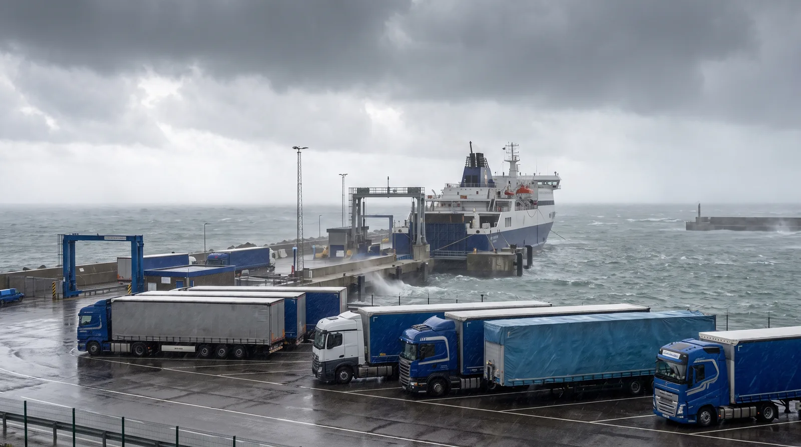 Storm and a cancelled crossing: what happens to the cargo and the deadline