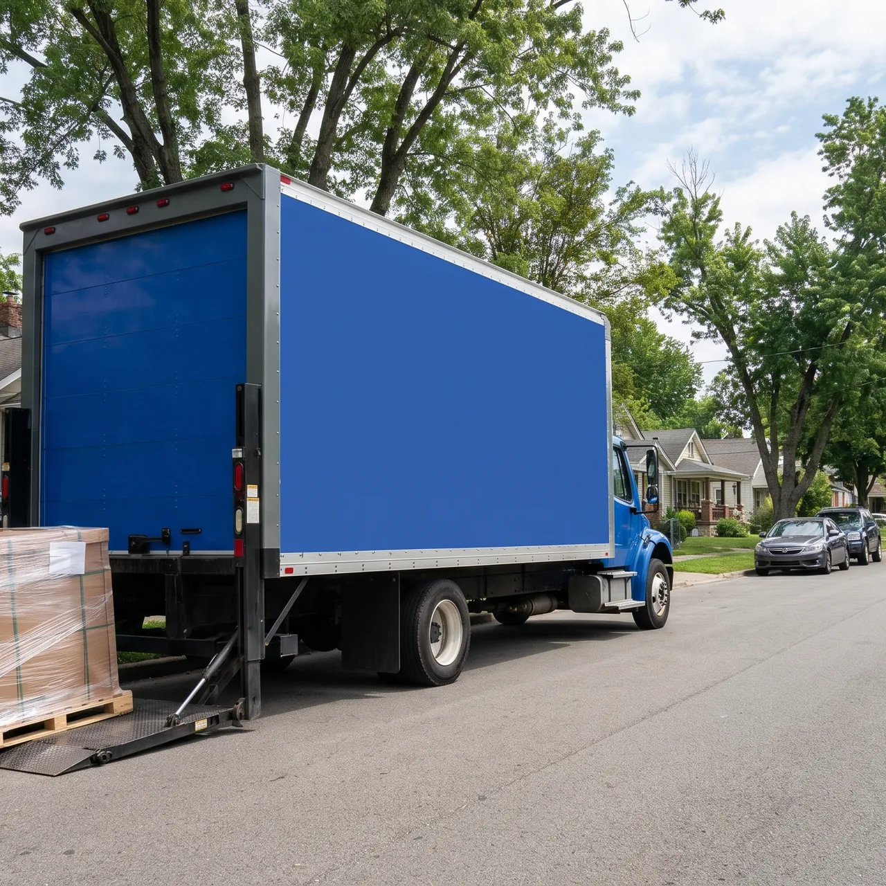 Tail-lift deliveries to addresses without a dock