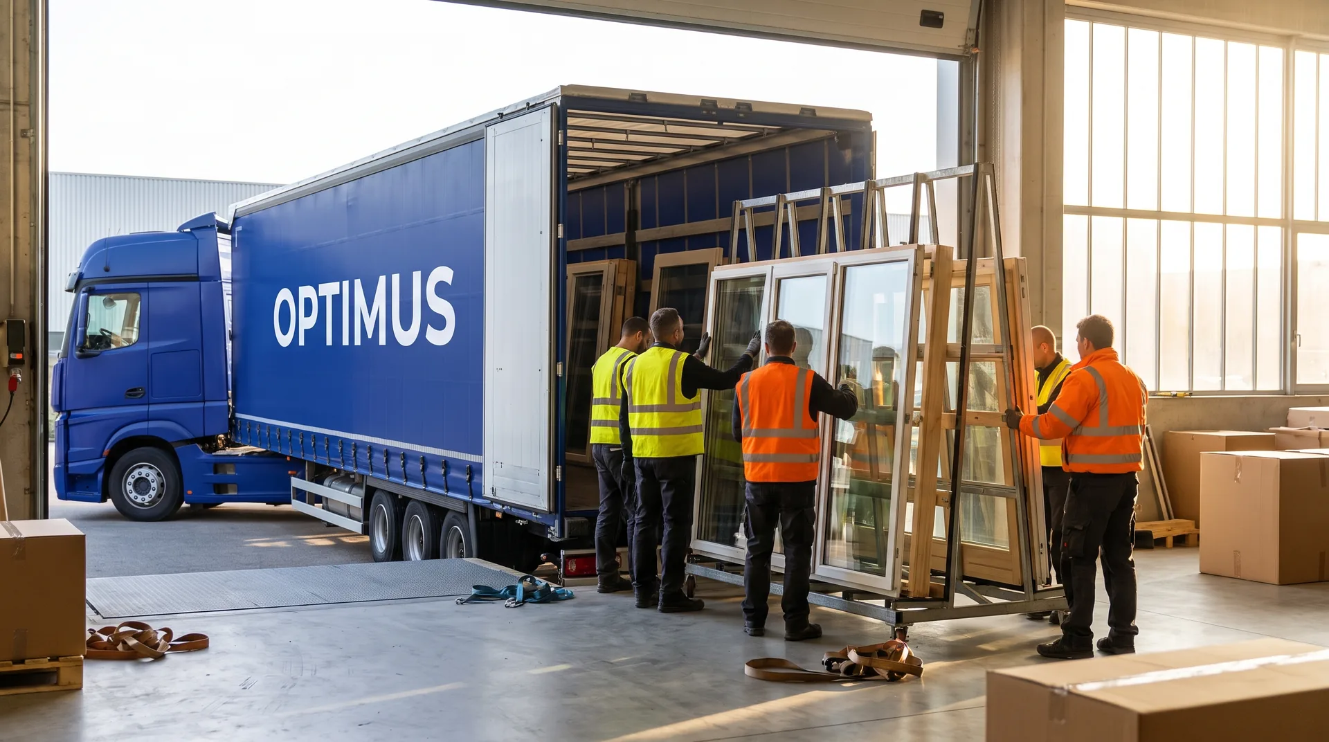 Transporting windows, doors and joinery to the UK: racks and delivery