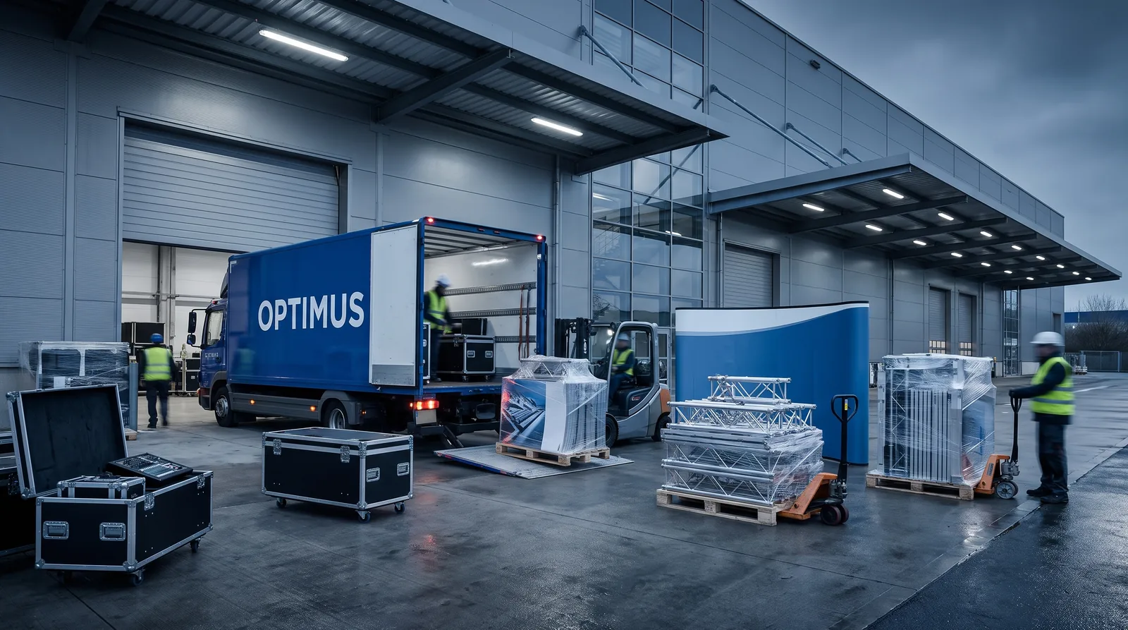 Transport to Spring Fair at the NEC Birmingham: exhibits from Poland