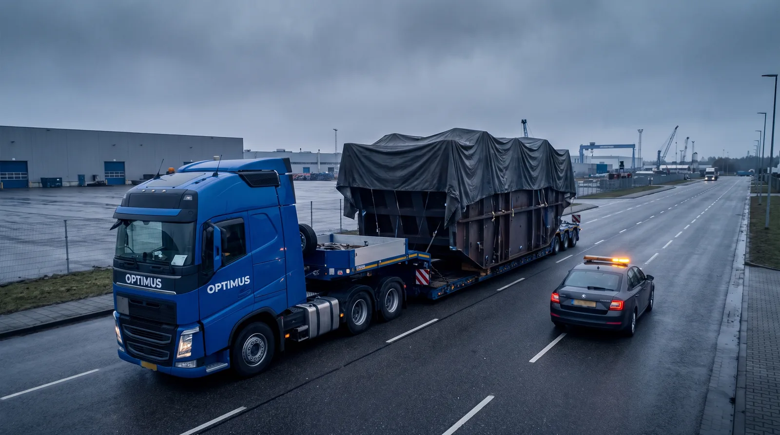 Oversized transport to the UK: permits, escort and STGO categories